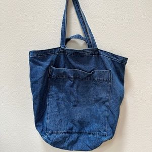 BAGGU Giant Pocket Tote Denim Bag